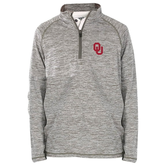 Youth Garb Heathered Gray Oklahoma Sooners Matthew Quarter-Zip Pullover Jacket