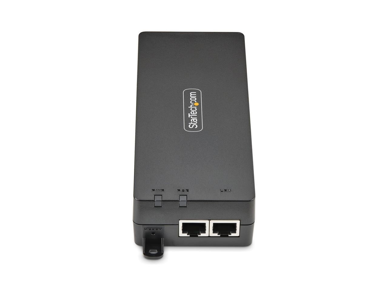 StarTech.com 1-Port 10Gbps Gigabit PoE++ Injector, 90W, 2.5/5/10G Ethernet/10/100/1000M, PoE++ (802.3af/at/bt), Wall Mountable, Unmanaged