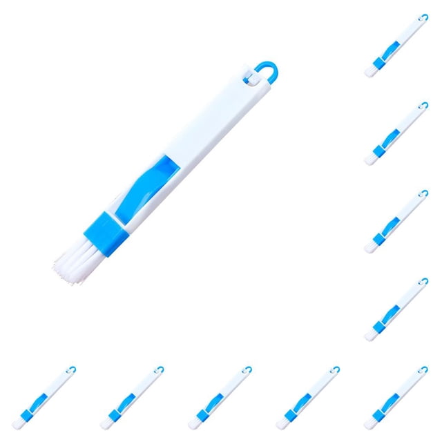 sweethay Cepillos de limpieza 2 en 1 para ranuras de ventanas, suministro de apertura, fregador azul/púrpura para el hogar, herramientas de Azul 10Conjunto