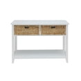 thumbnail image 3 of Gzxs Console Table, Modern Entryway Table with Storage Drawers and Open Shelf, 44" Hallway Sofa Tables for Living Room, Foyer, Corridor and Hallway, White, 3 of 8