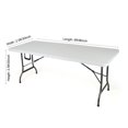 thumbnail image 4 of Gowinex White 8' ft. Spandex Table Skirt 96Lx30Wx30H Rectangular Fitted Stretch Tablecloth, 4 of 6