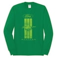 thumbnail image 2 of Green Striped Ford Mustang | Mens Cars and Trucks Long Sleeve T-Shirt, Kelly, Small, 2 of 3