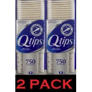 Q-tips Cotton Swabs For Hygiene & Beauty Care Original Cotton Swab 750 Ct 2 PACK