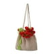 thumbnail image 5 of Rose Bouquet Woven Bag Travel para mujeres para la fiesta de regalo de cumpleaños Citas de compras Rojo, 5 of 8