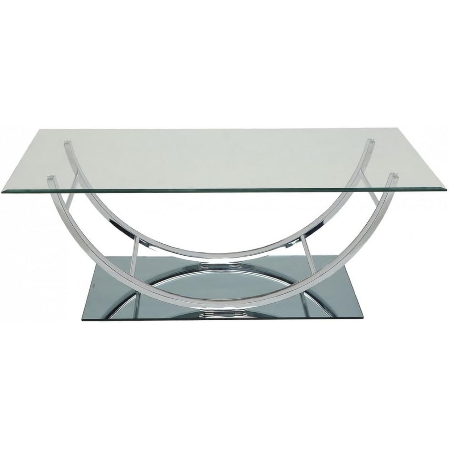 Coaster Glass Top Coffee Table, Chrome