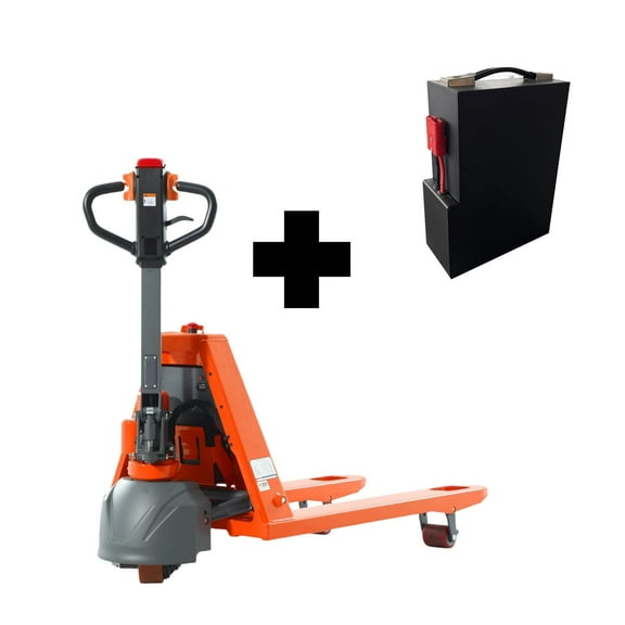 Tory Carrier 3300lb Load Capacity Electric Pallet Jack Truck W/ Extra Lithium 24V/20AH Battery
