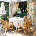 thumbnail image 4 of Outdoor Curtains for Patio Waterproof, Watercolor Flowers Outdoor Privacy Panels Grommet, Spring Sunflowers Daisy Butterflies Beige Blackout Outside Curtains for Porch/Cabana 54"x108", 1 Panel, 4 of 8