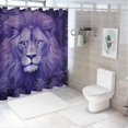 thumbnail image 7 of Creowell Lion Shower Curtain Fabric Bathroom Decor Set with Hooks Polyester Waterproof Shower Curtain Set for Bathroom Decoration 36x72, 7 of 7