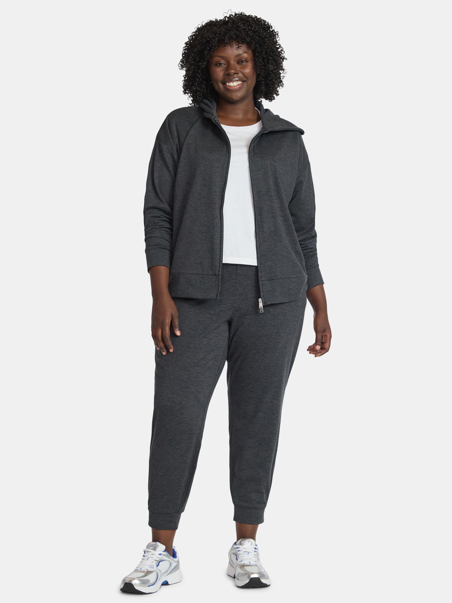 Athletic Works Women's and Women's Plus ButterCore Zip Up Hoodie, Sizes XS-4X