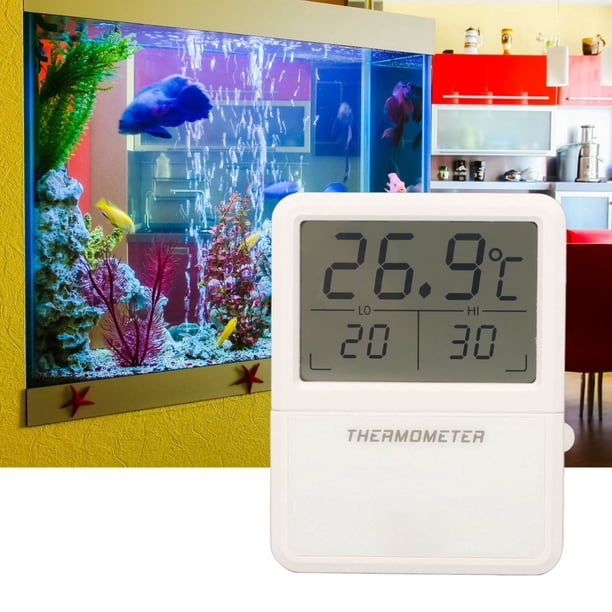 Termómetro de Acuario Termómetro de Reptil con Pantalla LCD Grande Termómetro de Pecera Termómetro Digital Prueba de Temperatura del Agua del Terrario para Acuarios ANGGREK Otros