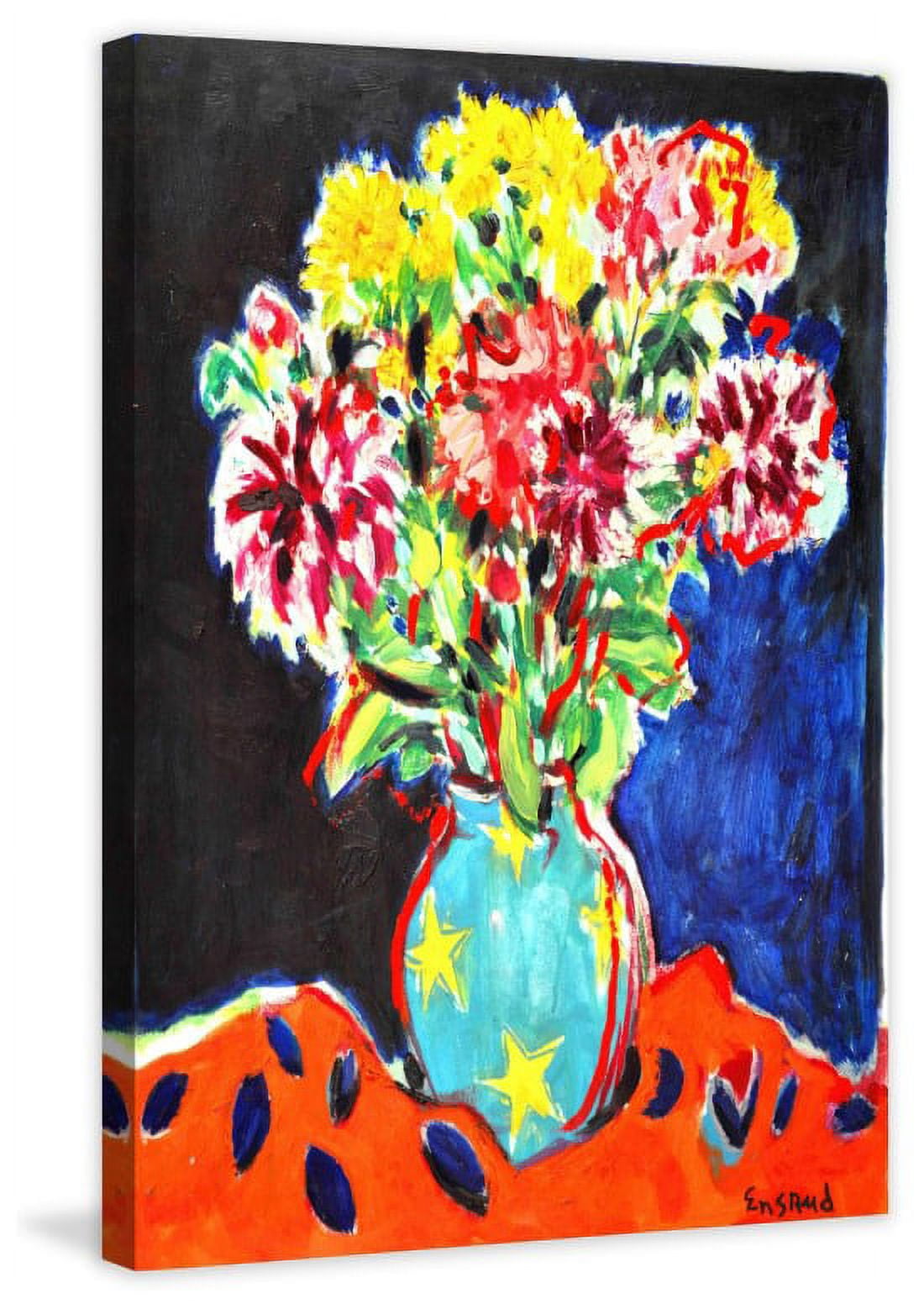 Marmont Hill "Bouquet with Orange Cloth" by Wayne Ensrud Painting Print on Canvas