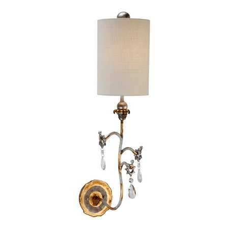 

Lucas McKearn Tivoli 1-light Traditional Crystal Wall Sconce in Cream/Gold