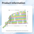 thumbnail image 5 of Cauagu Rainbow Rabbit Pattern 1 Pcs Working Caps,Adjustable Working Hats Elastic Scrub Hats Nurse Scrub Cap Nurse Hats Elastic Tie Back Hats Unisex,One Size, 5 of 7
