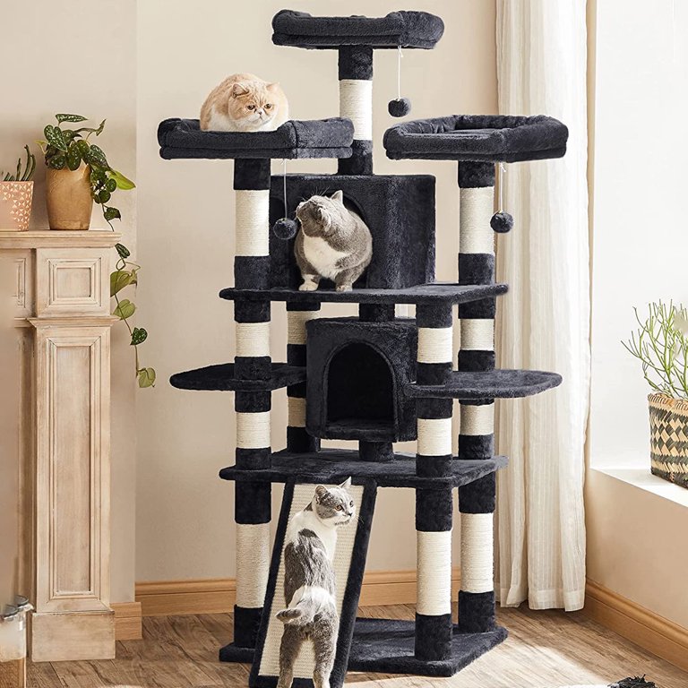 FEANDREA 67Inch MultiLevel Cat Tree For Large Cats, With