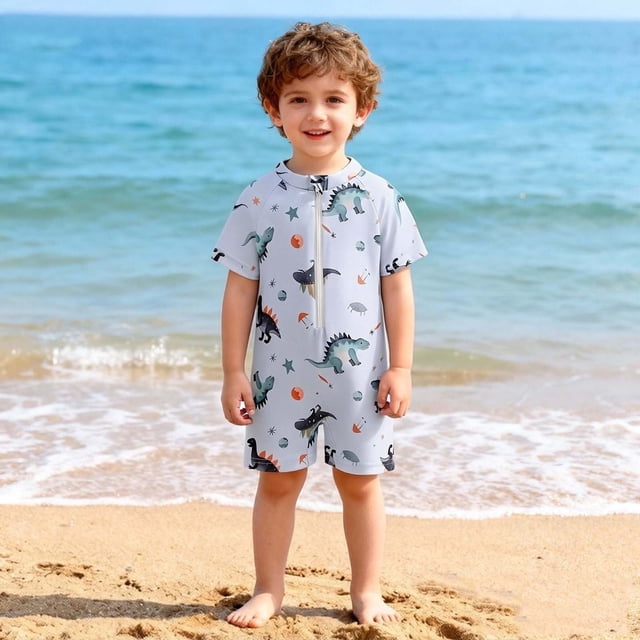 Odeerbi 0-3 Años Niños Linda Impresión de Una Sola Pieza Traje de Baño Upf 50 + Protección Solar Rápido Seco de La Playa Traje de Baño de Verano