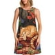 thumbnail image 1 of Disketp Sleeping Cat Flowers para Vestido sin Mangas para Mujeres, Vestidos de Verano para Mujeres, Casual y Holgado para la Playa, 1 of 7