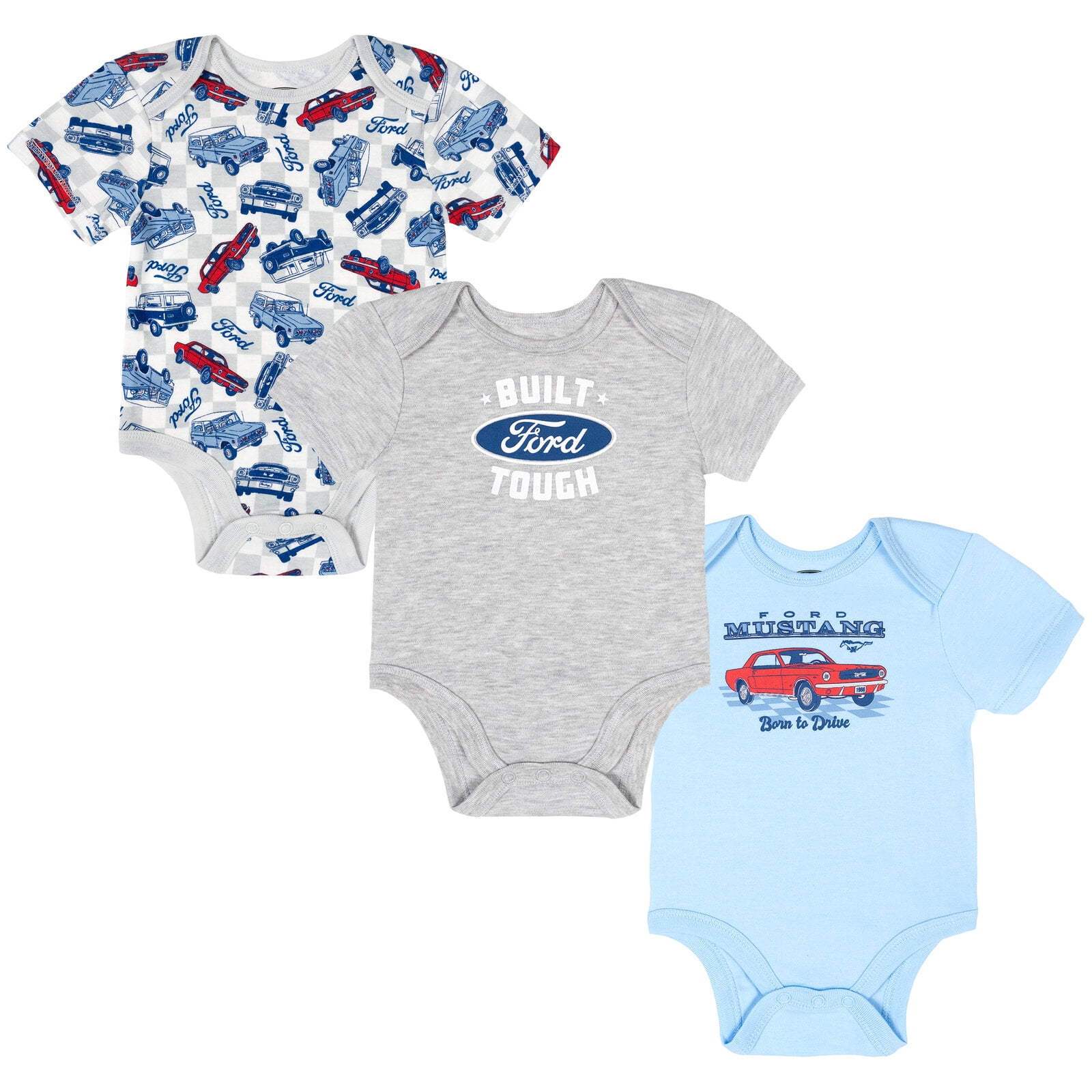 Ford 3 Pack Bodysuits Newborn to Infant
