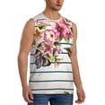 thumbnail image 2 of Gaeub Bird and Floral Men's Sleeveless Muscle Shirts Workout Tank Tops, Odor Protection and Comfortable - XX-Large, 2 of 8