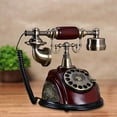 thumbnail image 3 of Mkyiongou Vintage Telephone European Style Antique Handset Old Fashioned Rotary Dial Phone, 3 of 8