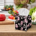 thumbnail image 5 of FUIALDOLG Square Tissue Box Cover - Waterproof PU Leather Tissues Cube Boxes Holder Aesthetic Desk Decor for Room, Home & Office - Pink Dragon, 5 of 7