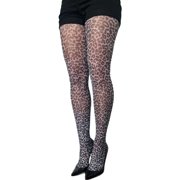 White Leopard Patterned Tights For Women Malka Chic