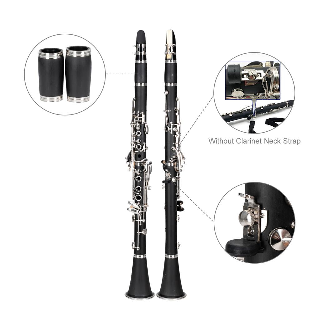 CONSOLE SANDARD クラリネット Zimtown 17 Keys Flat B Clarinet Instrument Kit with Case