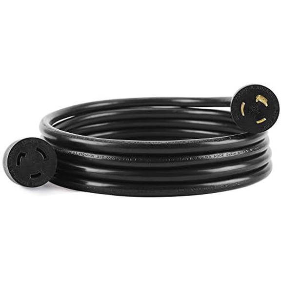 L6-20P to L6-20R Heavy Duty Generator Locking Power Cord,Generator Extension Cord, SJTW 12GUAGE,125/250V,20A,Black,3 Prong,10FT$$Tools & Hardware Other