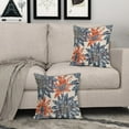 thumbnail image 5 of Blue Orange Pillow Covers 16x16 Set of 2 Retro Sunflower Flowers Print Decorative Throw Pillows Outdoor Modern Art Floral Pillowcase Square Linen Cushion Case for Home Sofa Couch Bed, 5 of 6