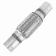 thumbnail image 4 of Stainless Steel Braided Flexible Exhaust Joint Pipe 47mm x 258mm Universal Fitment Bellows Connector, 4 of 5