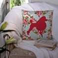thumbnail image 3 of Caroline's Treasures BB1072-RS-BU-PW1414 Poodle Shabby Chic Blue Roses Decorative Pillow Large Multicolor, 3 of 4