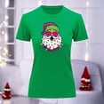 thumbnail image 3 of Playera Blusa Con Estampado De Santa Arbolito De Navidad Ropa Para Mujer Color Verde Talla Mediana Marca Emil SaEs, 3 of 4