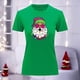 thumbnail image 3 of Playera Blusa Con Estampado De Santa Arbolito De Navidad Ropa Para Mujer Color Verde Talla Mediana Marca Emil SaEs, 3 of 4