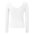 thumbnail image 4 of Vedolay Women's Tops Casual Sweatshirt Tee Shirt with Round Neck White,2XL, 4 of 5