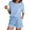 Light Blue, variant on Avidlove Waffle Knit Pajamas Set for Women 2 Piece Short Sleeve Lounge Top and Shorts Loungewear Drop Shoulder Pjs Sleepwear
