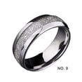 thumbnail image 3 of Anillo de acero inoxidable a la moda para hombre, joyería decorativa, anillos delicados, regalo para boda, fiesta de compromiso, trabajo diario Ropa, zapatos y accesorios Miscelánea Plata Talla 9 Minnieouse AP014615-12, 3 of 6