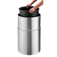 thumbnail image 2 of Global Industrial Aluminum Round Open Top Trash Can 35 Gallon Satin Clear, 2 of 6