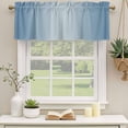 thumbnail image 3 of Blue Ombre Valances for Windows, Decorative Rod Pocket Window Valance Curtains, Modern Gradient Abstract Art Short Curtain Drapes for Kitchen/Bathroom/Living Room, 2 Panels, 42" W x 12" L, 3 of 8