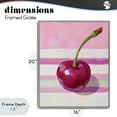 thumbnail image 4 of Stupell Industries Contemporary Cherry on Pink Stripes Gray Framed Giclee Art, 16 x 20, by The Prints Vibe, 4 of 8