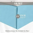 thumbnail image 4 of Elegant Comfort 1-Piece Solid Bed Skirt, 1500 Series, Minimalist Design with a Modern Look- Easy Care, Wrinkle and Stain Resistant, Bedskirt, King, Aquamarine, 4 of 7
