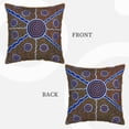 thumbnail image 7 of Velvet Decorative Throw Pillow Covers Set of 2, Soft Square Cushion Cover with Invisible Zipper Retro Tribe Painting Printing, 20"x20", 7 of 7