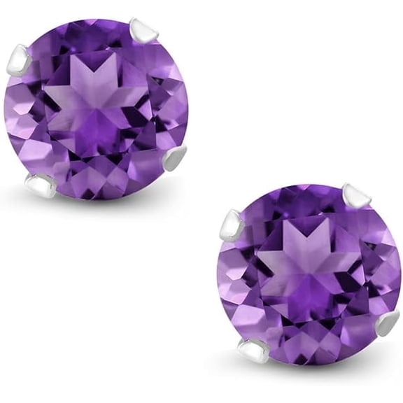 1 Pair Sterling Silver Cubic Zirconia Stud Earrings for Wome nHypoallergenic Simple Earring Studs Classic Fashion Jewelry