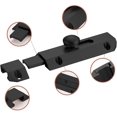 thumbnail image 3 of Safety Lock Latch With Pure Thick Brass Bolt, Heavy Duty Gate Latch, Black, 3 of 5