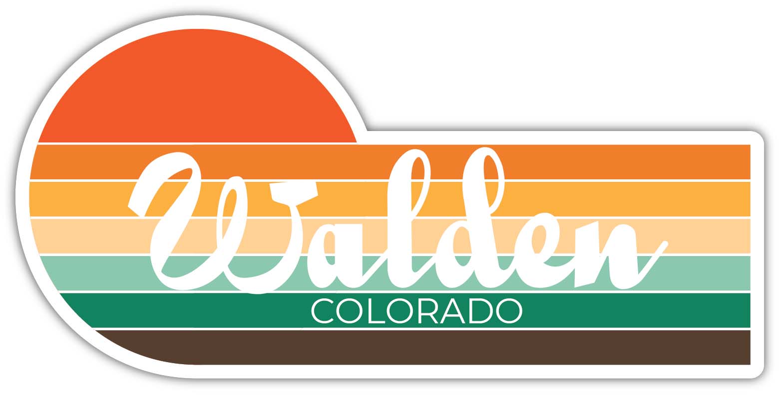 Walden Colorado 3217 x 2.25 Inch Fridge Retro Vintage Sunset City 70s Aesthetic Design