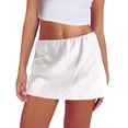 thumbnail image 1 of Minifalda casual en forma de A de algodón y lino Skort Gozoloma para mujer, 1 of 8
