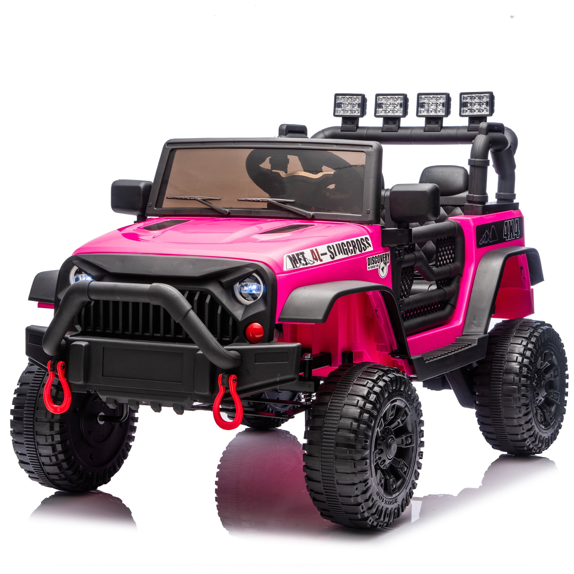Ambifirner 24V Kids Ride On Car with Parent Remote Control, 400W Motor, 4-Wheel Suspension, High/Low Speed, Bluetooth Music & LED Lights. Large Display for Ages 3+ (Rose Pink)