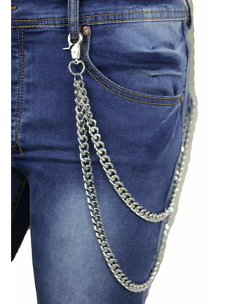 Heavy Chrome Plated Double Strand Link Wallet Chain