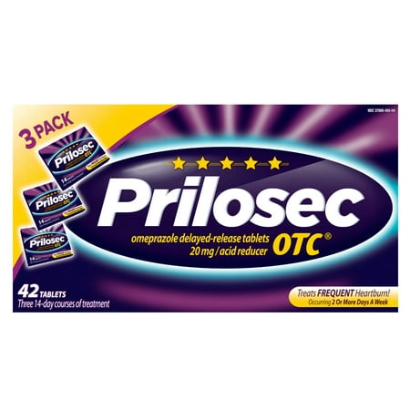 Prilosec OTC 20.6mg Tablets, Omeprazole Magnesium, Acid Relief, Adults, 42 Ct