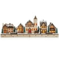 thumbnail image 2 of Pre-Lit Wooden Christmas Village - Miniature LED Holiday Decoration, 2 of 6