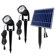 VivaColor Solar Lights 7W, 6500k White, Waterproof, Dusk to Dawn Timer, 4000Mah 12+ Hour Battery Life