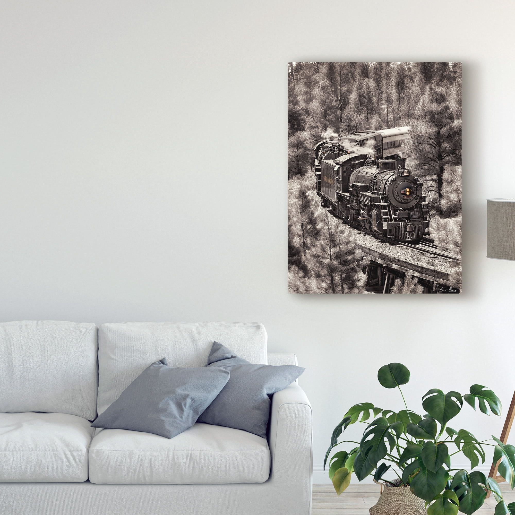 Trademark Fine Art 'Train Arrival III' Canvas Art by David Drost